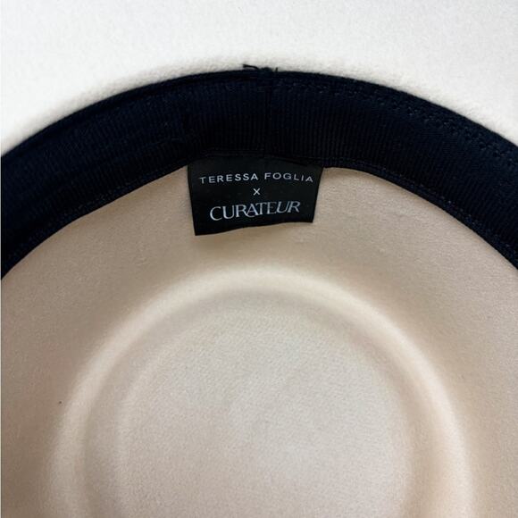 Teressa Foglia x Curateur Lynn Vegan Suede Felt Hat, Brand new, MSRP $400